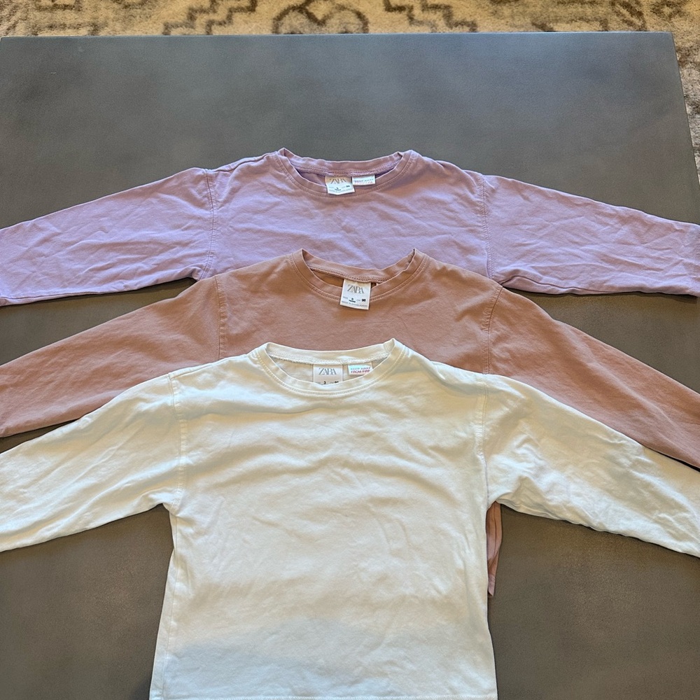 Zara Kids Long Sleeve Shirts - Set of 3